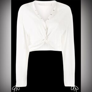 Dion Lee Twist Placket Ivory Top Sz-4